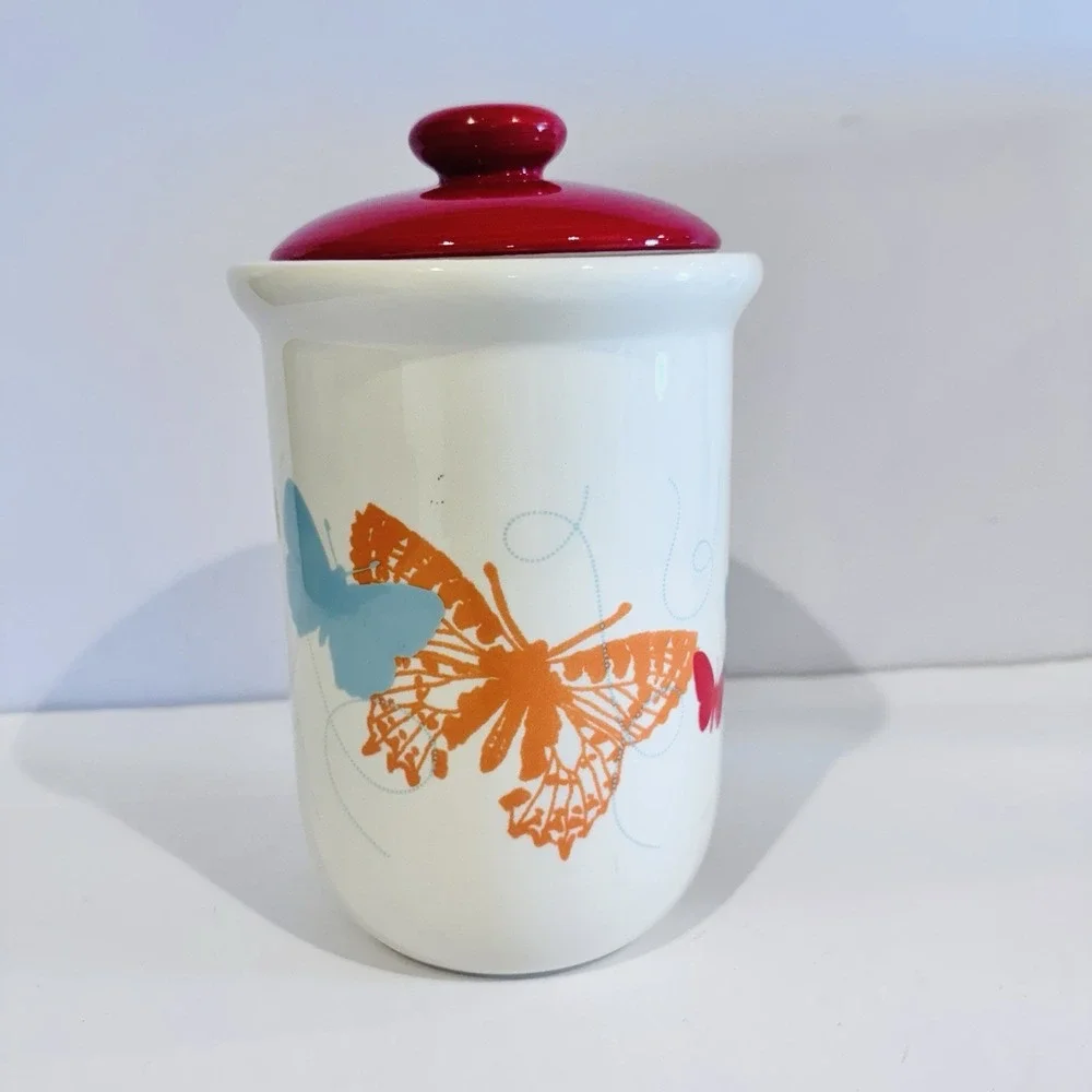 Gourmet Expression Canister Food Storage Seal Tight Lid Butterfly‎ Splendor